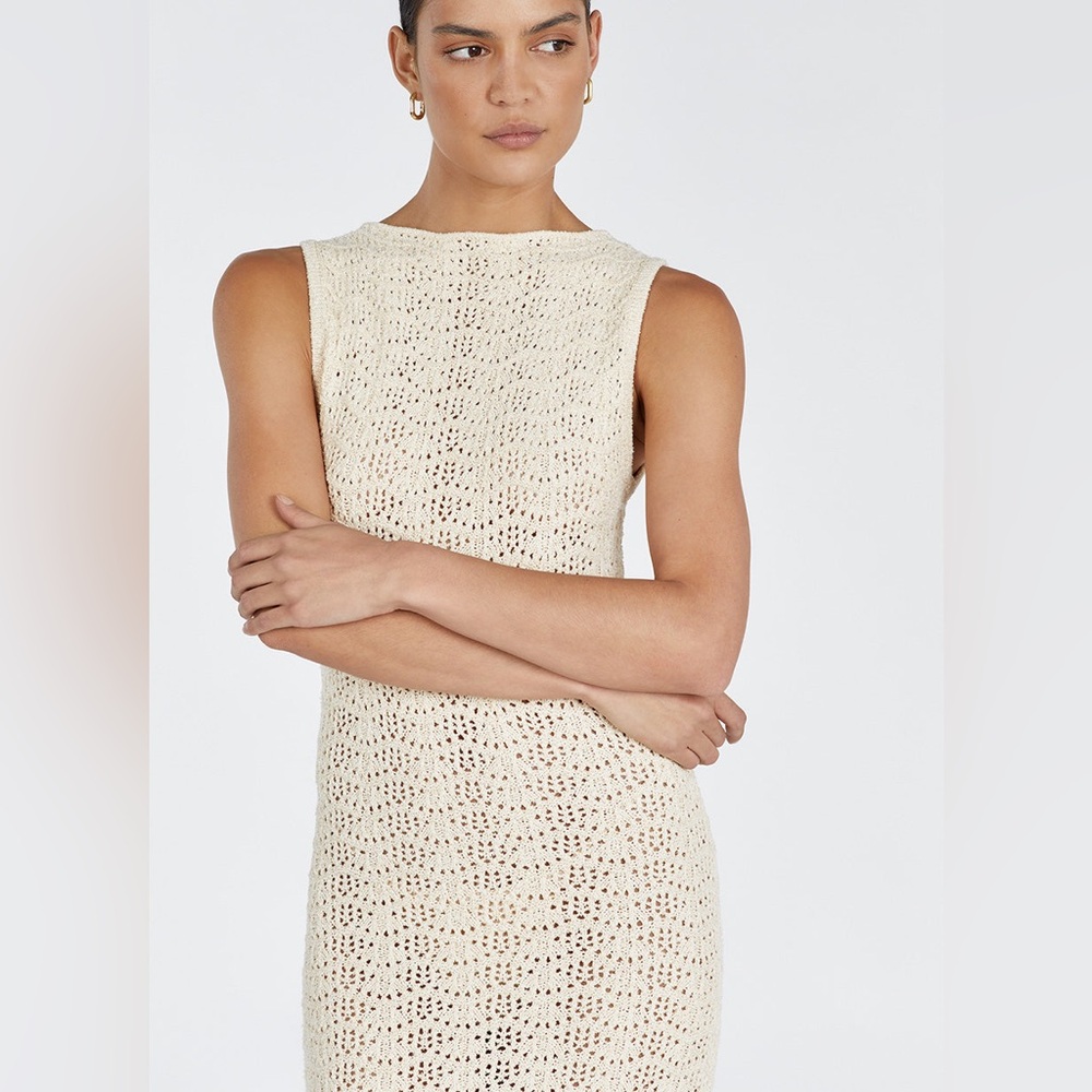 NWOT DISSH Gisele buttermilk crochet dress